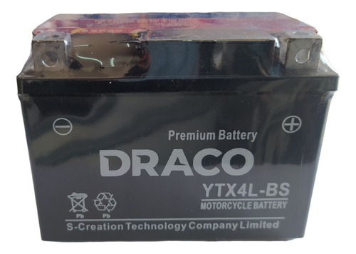 Bateria De Moto Ytx4l-bs Draco