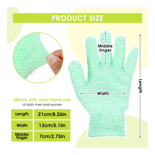 Guantes De Microfibra Teaaha 2pcs Para El Polvo De Las El De