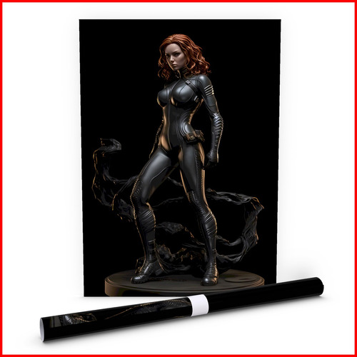Poster Ai Estatua Black Widow - 40x60cm