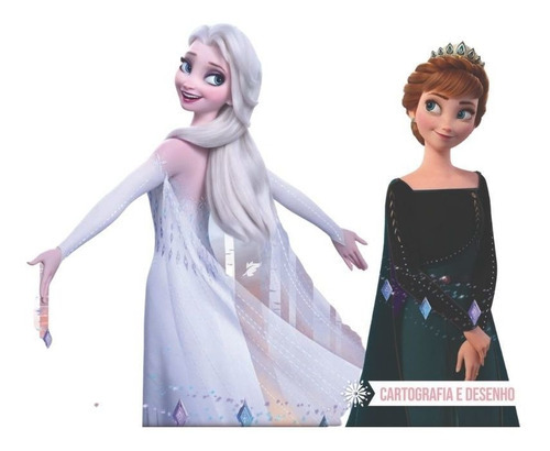 Caderno Desenho Elsa E Anna -80 Folhas- Jandaia Cor Colorido