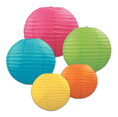 Imagen 3 de 10 de Lampara De Papel De Arroz China 35cm Varios Colores Colgante