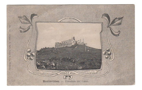 Montevideo Antigua Postal Galli Fortaleza Del Cerro Vintage