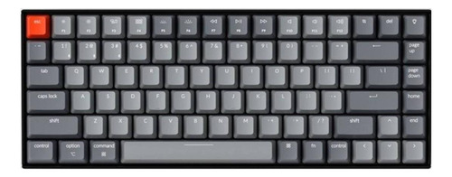 Teclado gamer bluetooth Keychron K2 Version 2 QWERTY Gateron Brown inglês US cor preto com luz RGB