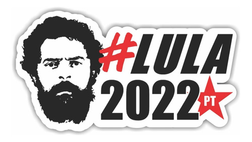 5 Adesivos Autocolante Lula 13 Presidente 2022 Brasil 20x35