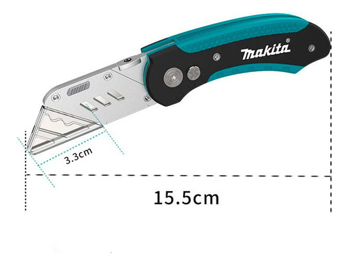 Navaja Multiusos Plegable Con Repuestos Makita E10908