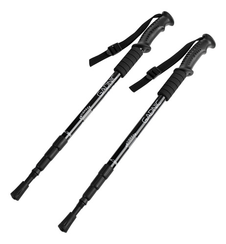 Dos Bastones Gadnic Especial Trekking Senderismo Antishock Color Negro