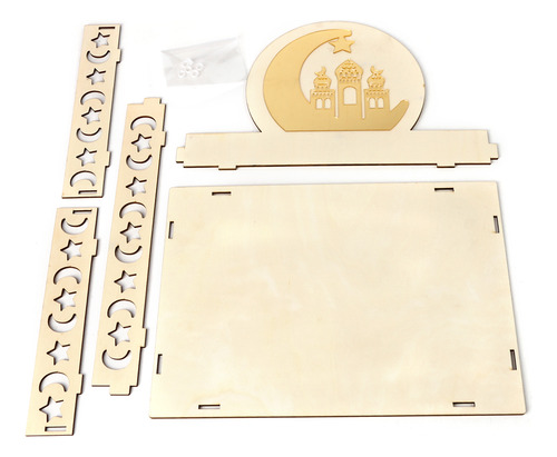 Bandeja Rústica De Madera Para Decoración De Ramadán