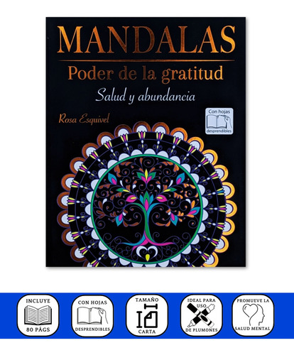Mandalas Poder De La Gratitud, De Rosa Esquivel. Infantil Editorial Delfin, Tapa Blanda, Edición 1ra En Español, 2021
