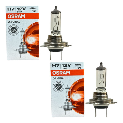 Focos Par H7 Osram Original 12v 55w Juego 2 Piezas Auto Moto