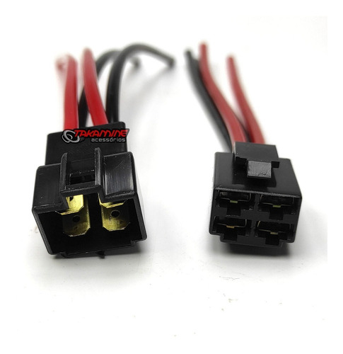 Imagem 4 de 6 de Chicote Conector Plug 4 Vias 4mm P/ Alto Falante Farol Milha