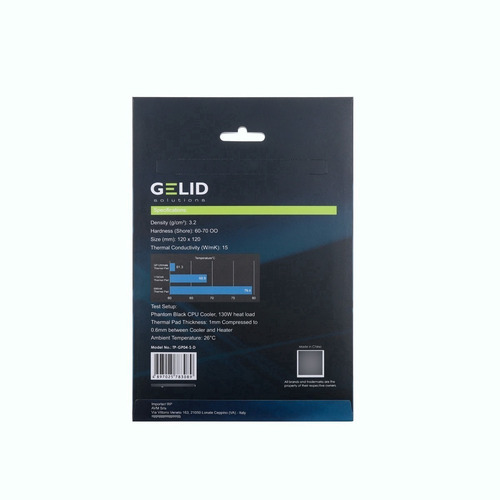 Imagen 3 de 6 de Pad Térmico Gelid Gp-ultimate Tp-gp04-s-c 15w 120x120x1,5mm
