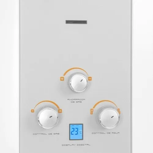 Calentador A Gas Challenger Whg 7124 12l Automático Color Blanco/Gris Tipo de gas GN 110V