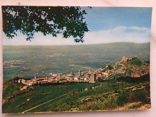 Postal Assisi Italia Vista Panoramica 1950