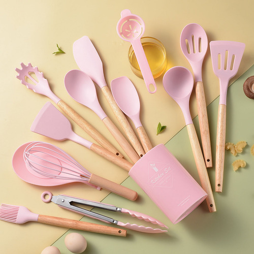 Juego De Utensilios De Cocina O Con Mango De Madera, Juego D