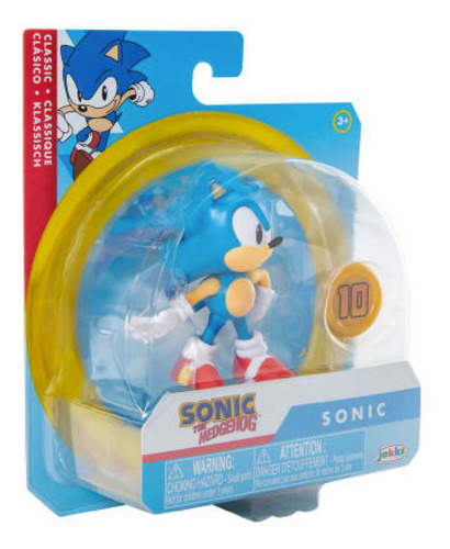 Boneco Sonic Jakks Pacific Sonic Classico Moeda 10