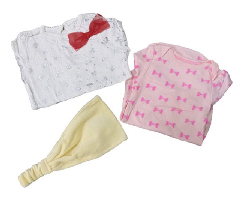 Pack 2 Bodys Manga Larga Estampados Algodón Bebés 6-9 Meses