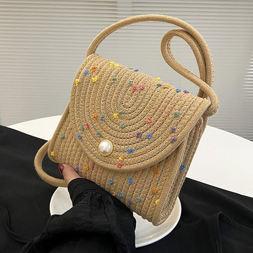 Bolso Bandolera Para Mujer, Playa De Bolas De Colores Caqui