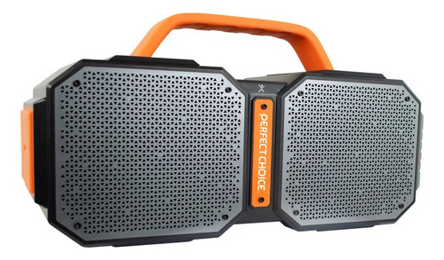 Perfect Choice Bocina Goliat, Bluetooth, Negro/naranja. /vc Color Negro