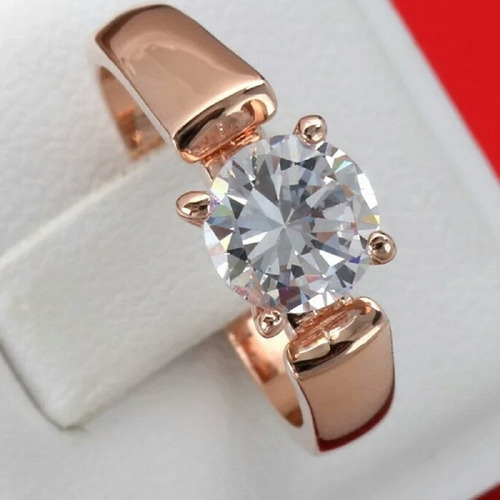 Anillo Compromiso Seis Baños Oro 18k Matrimonio Amor Mujer