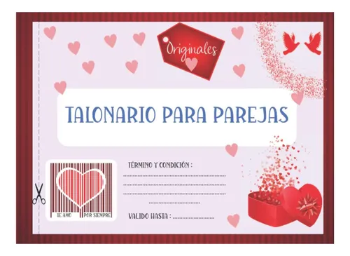 Libro: Talonario Para Parejas Original: 30 Vales Románticos