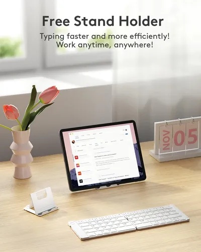 Samsers P/ Teclado Bluetooth Plegable Inalámbrico Portátil