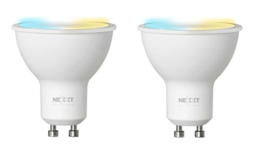 Pack De 2 Lamparas Wifi Led Dicroica Gu10 Nexxt Nhb-w320 