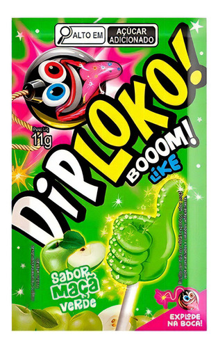 Dip Loko Booom Like Maçã Verde 15 Unidades De 11g