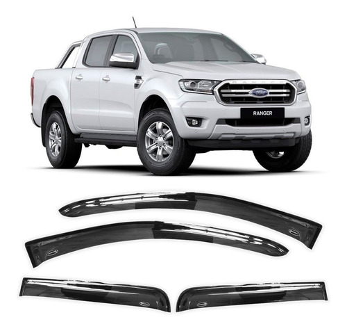 Deflector Ventanilla Ranger 2013 2019 Adhesivo Oriyinall X4 