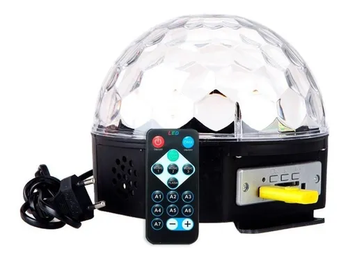 comprar Bola De Luces Multicolores Bluetooth + Pendrive + Control