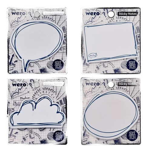 Sticky Notes Wero Modelo Sketch Pack X4u