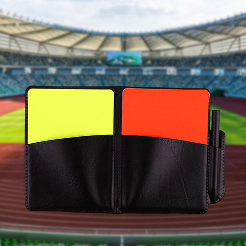 2 Juego De Tarjetas De Árbitro De Con Libro De Bolsillo