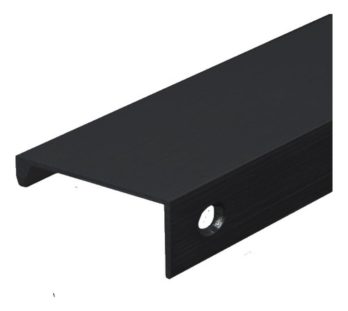 Perfil Tirador De Aluminio Tipo L Negro Bari