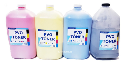 Kit 4 Kilos Polvo Color Para Sha Mx 7040n Cmyk