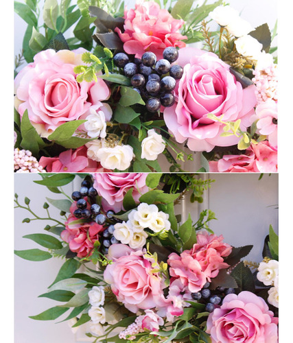Guirlanda Europeia 56cm Adereços Floral Artesanato