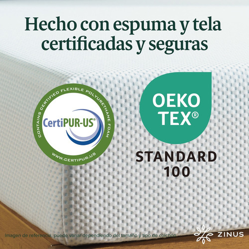 Zinus | Colchón King Memory Foam 12 Cm Sueño Fresco