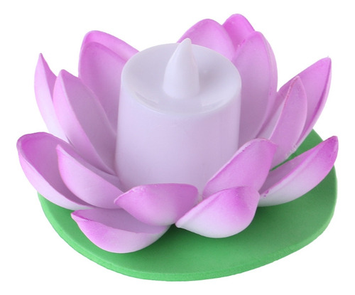 . Lámpara Led Nocturna Con Forma De Flor De Loto For Jardín,