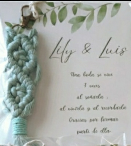 10 Llaveros Macrame Eventos Bodas Babyshower 15 Años Regalos