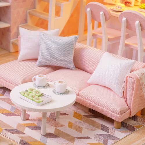 Kit De Casa De Muñecas Tipo Loft En Miniatura Para Bricolaje