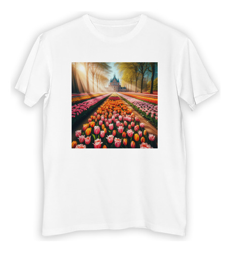 Remera Niño Keukenhof Jardín De Tulipanes Holanda M4