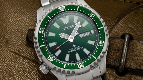 Citizen Ny0151-59x Promaster Automatic Green Dial Color de la correa Plateado Color del bisel Verde Color del fondo Verde