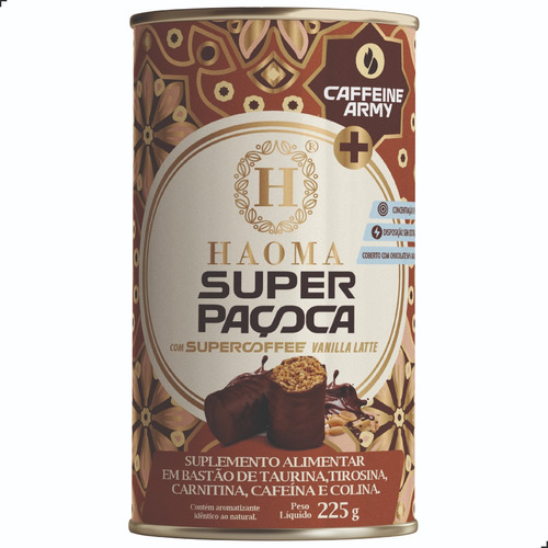 Super Paçoca Supercoffee Vanilla Latte Caffeine Army 225g