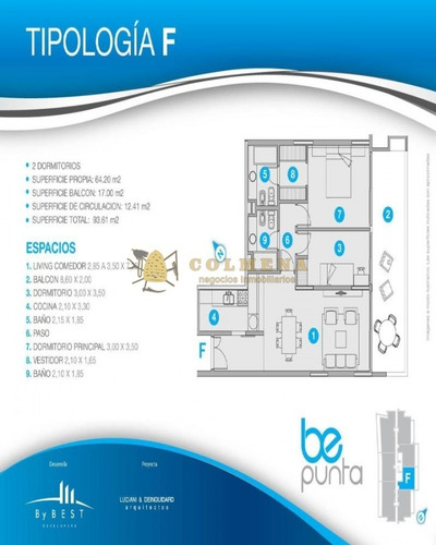 Be Punta - 3 Dormitorios Zona Shopping- Ref: 2717
