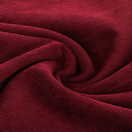 Tela De Pana Por Medidor Vino Rojo
