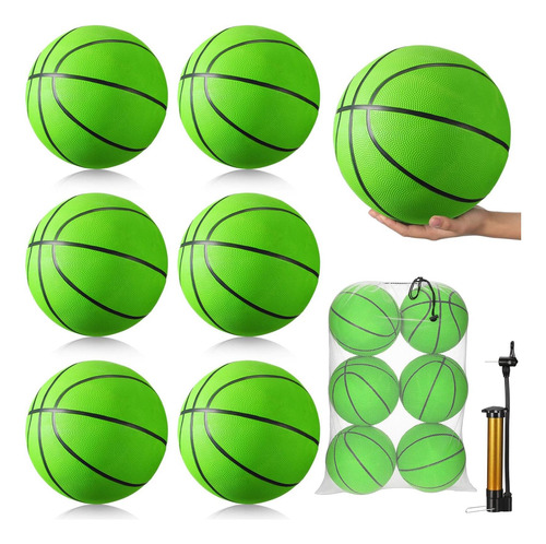 Leyndo 6 Pcs Basketballs Basket Size 7, Baloncesto De Goma P