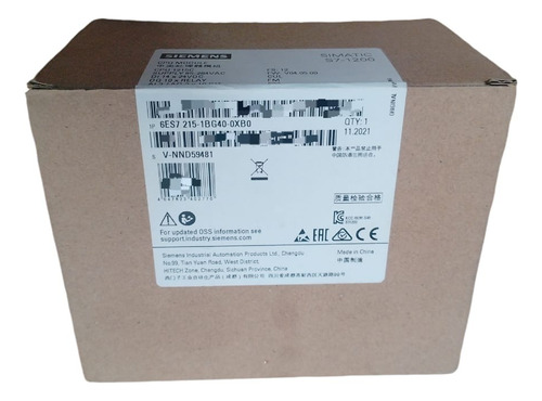 6siemens Es7215-1bg40-0xb0 Simatic S7-1200 Cpu 1215c
