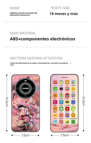 Teléfono Móvil Recargable Multifuncional Para Aprendizaje Te