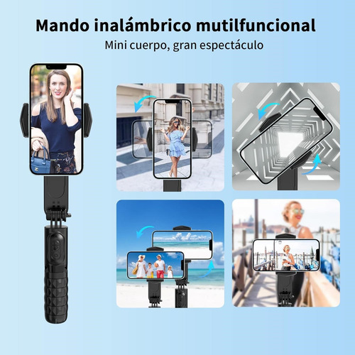 Estabilizador Gimbal Selfie Stick Con Luz Led Para Celular