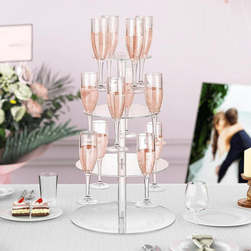 Estante De Exhibición De Vino, Soporte De Flauta Estilo C