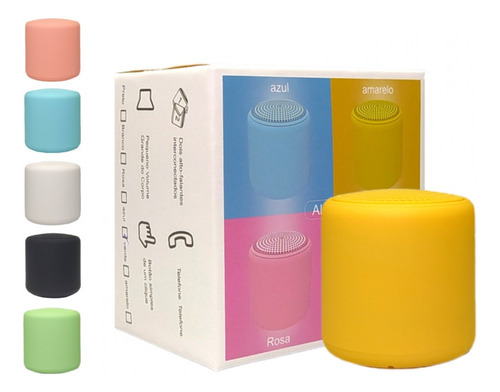Mini Caixa De Som Bluetooth Macaron Speaker Potente