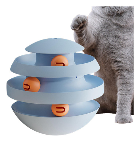 Juguete Con Rodillo Para Gatos, Juguete Azul Claro